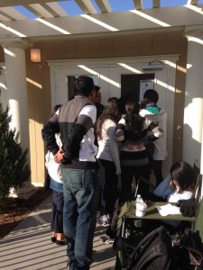 Buyers waiting for door open at Harmony